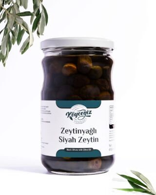 Kb Köyceğiz Yöresel Sofralık Siyah Zeytin 600 G Cam Kavanoz - Kb Köyceğiz Yöresel