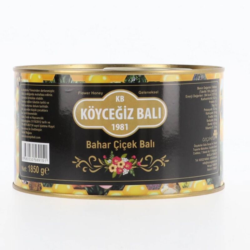 Kb Köyceğiz Balı Bahar Çiçek Balı 1850 G Teneke - Kb Köyceğiz Balı
